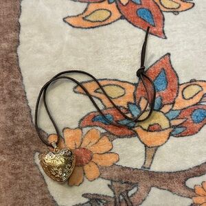 Handmade Gold Floral Heart Necklace